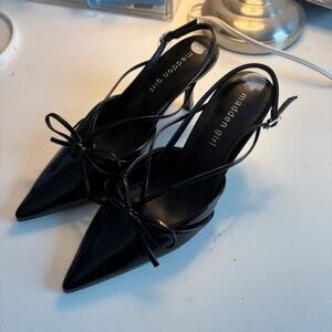 Madden Girl Black Slingback Heels